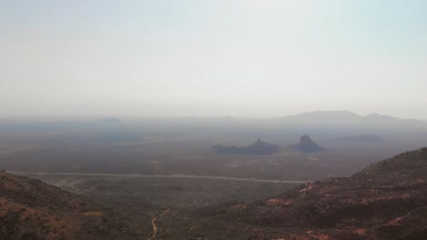 aerial view of the sacred mount ololokwe of the samburu people in northern kenya