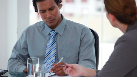 Businessman-talking-with-different-people