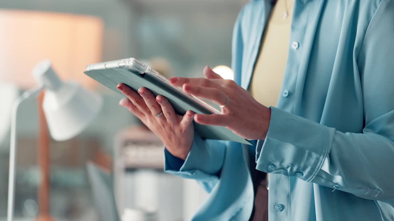 Woman using a tablet
