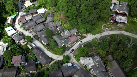 泰國清邁附近的梅坎邦村 (mae kampong village) 的美麗風景