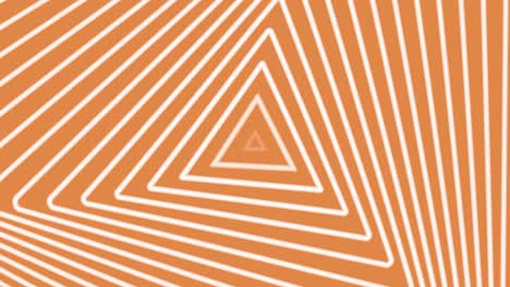 fondo animado naranja con triángulos y líneas en un diseño hipnótico - en bucle