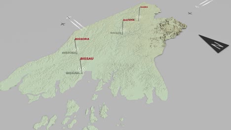 3d 지형 지도 기니비사우