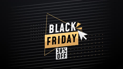 an animation of a flat design black friday