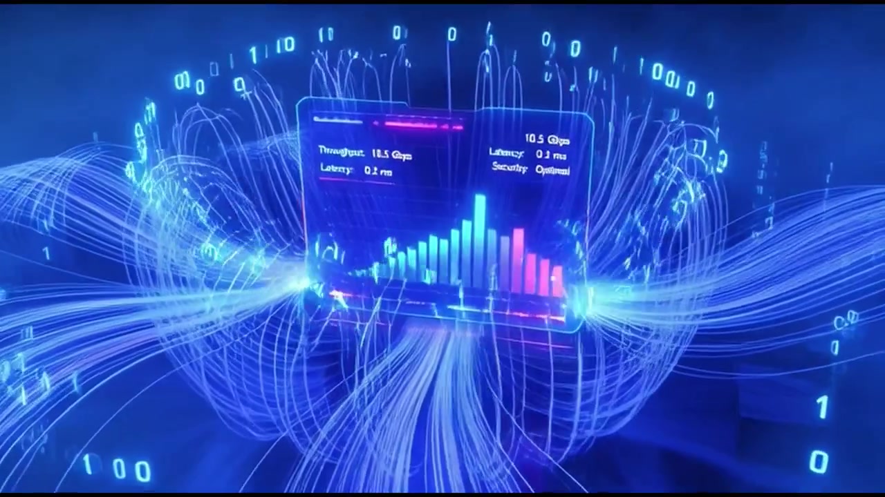 Digital Data Flow and Network Connectivity Visualization