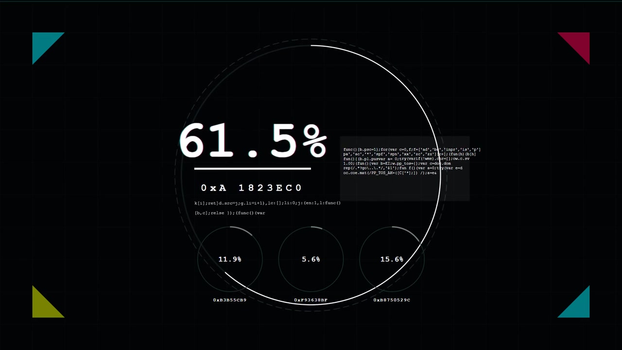 Digital Data Loading Interface with Percentage Counter