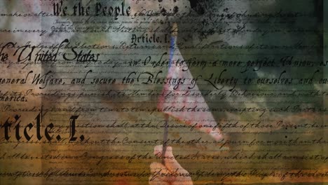 Constitución-Escrita-De-Los-Estados-Unidos-Y-Una-Bandera-4k.