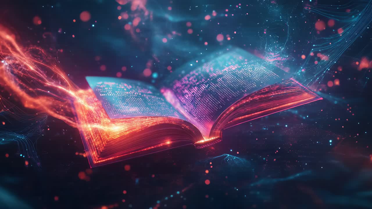Glowing Digital Book