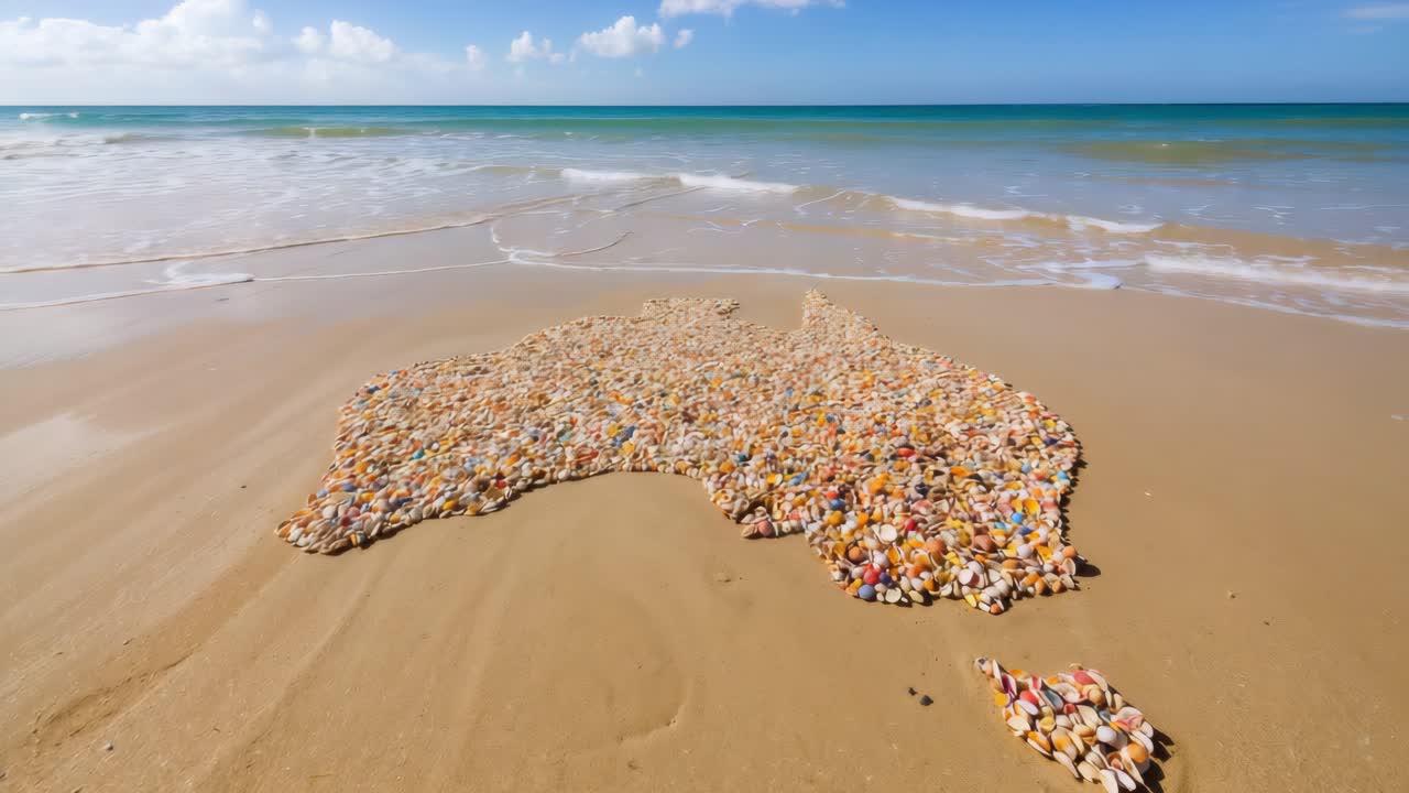 Seashell Australia on a Sandy Beach