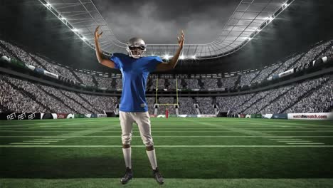 Animation-of-american-football-player-over-sports-stadium