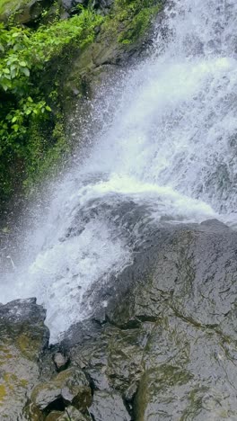 close up view of a breathtaking waterfall cascades down mountain cliffs. lush green forests surround the scene, creating a picturesque landscape bhandardhara maharashtra india 4k
