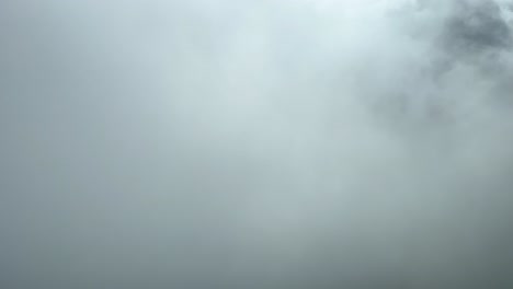 Exclusive shoot from a jet cockpit flying through stormy clouds