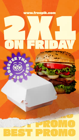 2x1 burger promo