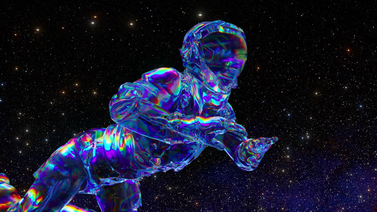 우주에서 홀로그램 우주비행사