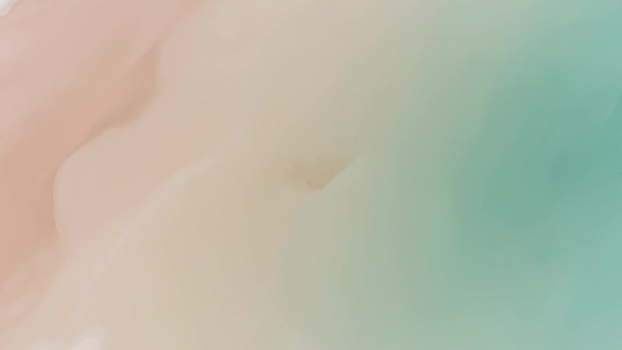 Looping abstract pastel wash moving across panel for digital backdrop, peach cream and teal wash