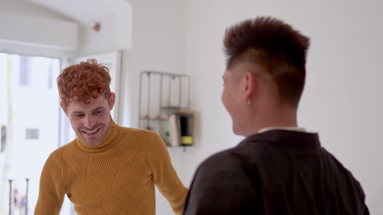 Two men's emotional journey during a conversation