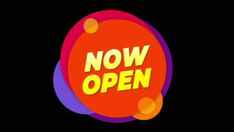 now open sign graphic design