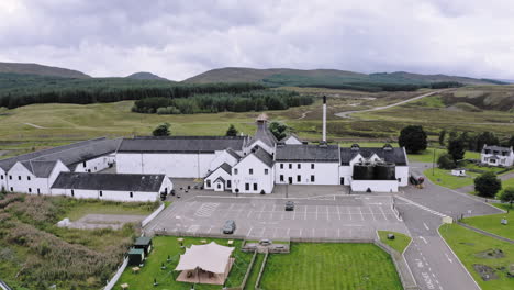 whisky distillery aerial dalwhinnie circleing