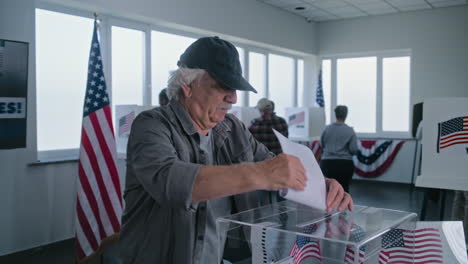 voting at a polling place