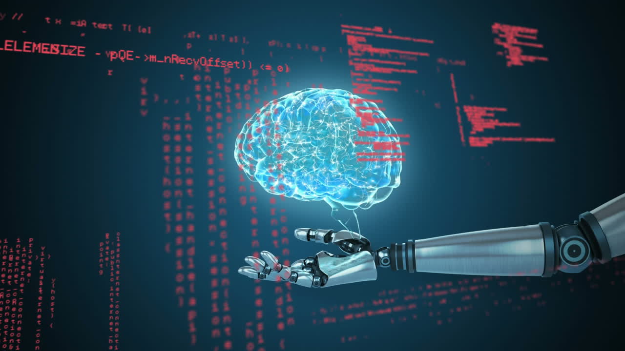 Robotic hands holding a globe