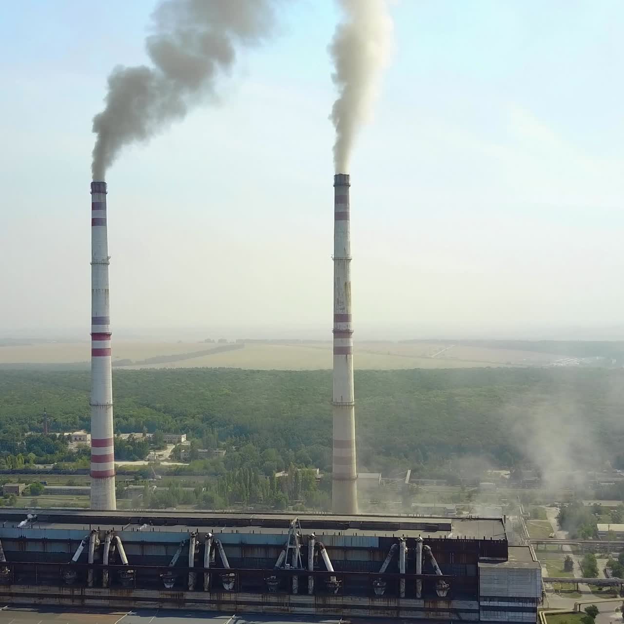 Smoking Pipes Of Thermal Power Plant