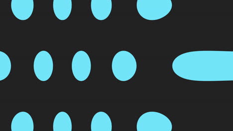 blue dots geometric pattern in rows on black gradient