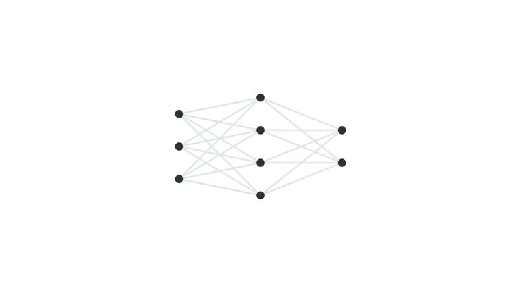 Animated Neural Network Diagram Showing Data Processing