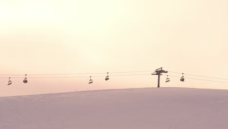 Myrkdalen-Ski-Resort-chair-lift-carrying-skiers-to-top-of-run