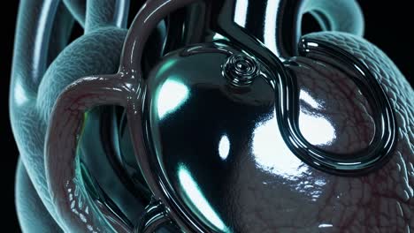 artificial heart close-up