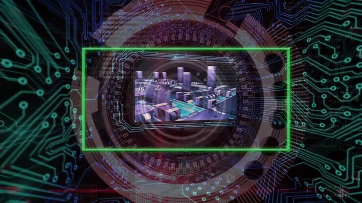 Animation of data processing over frame