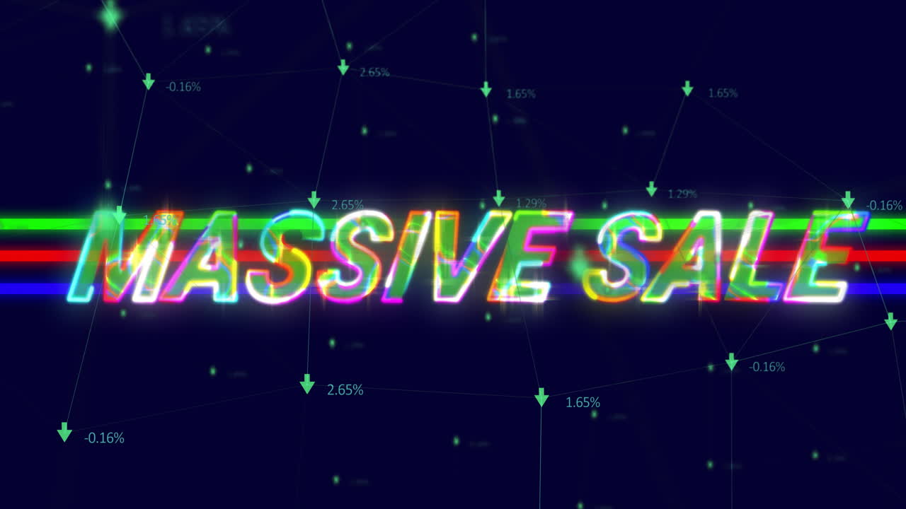 금융 데이터 및 주식 시장 지표에 대한 대규모 판매 텍스트 애니메이션