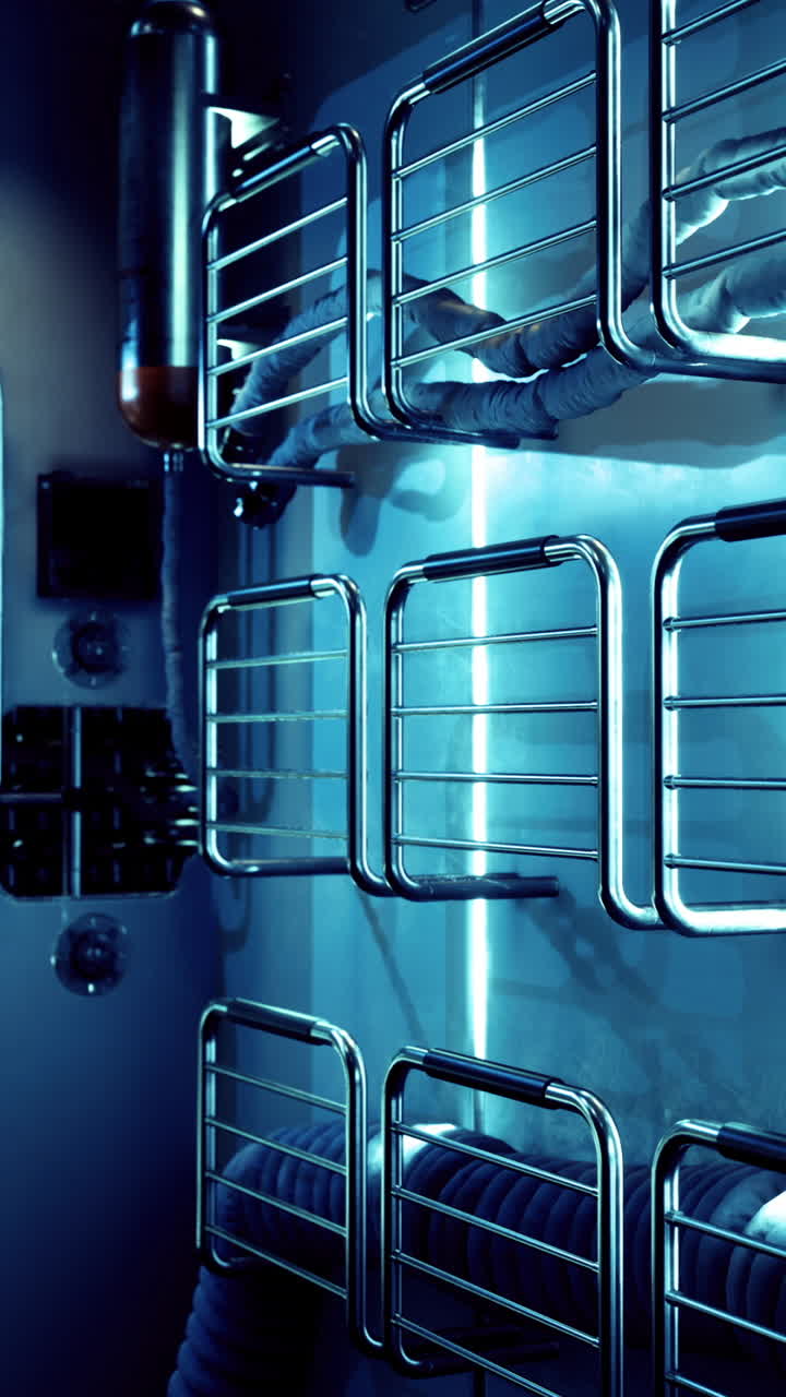 Exploring the futuristic confines of an advanced space habitat module