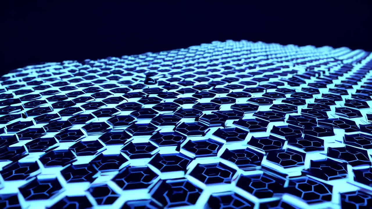 Abstract Glowing Hexagonal Pattern