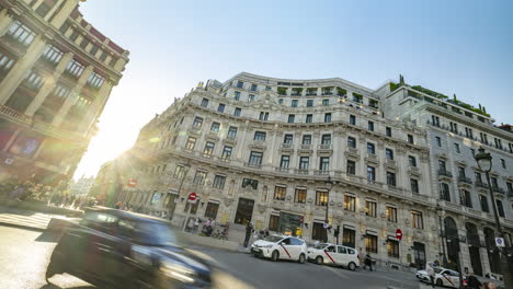 timelapse of the madrid central street scene