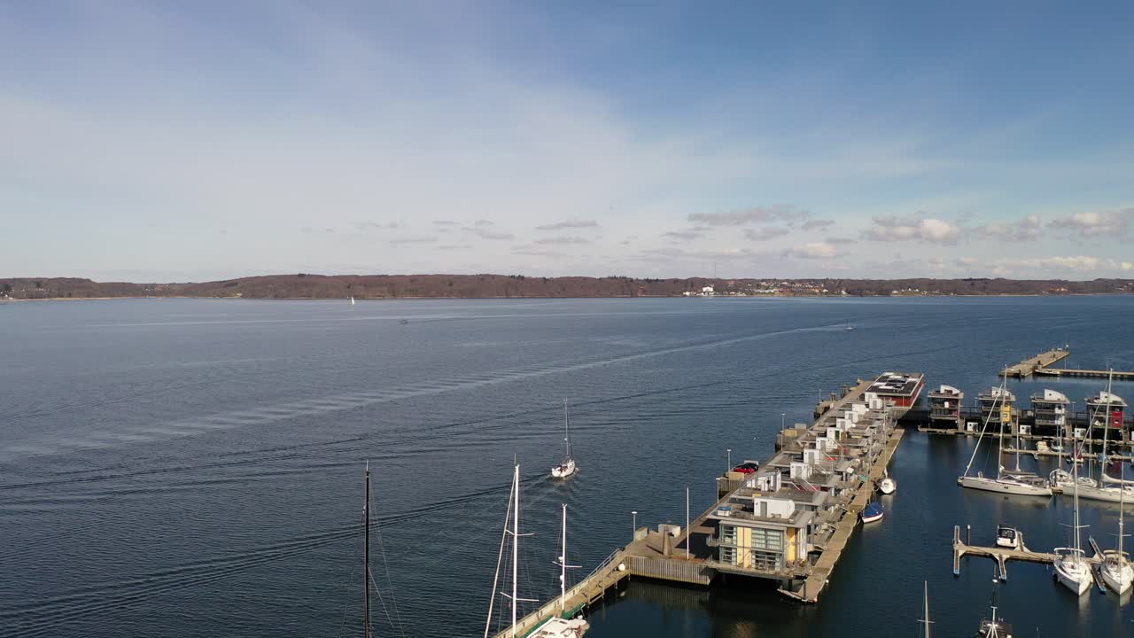 드론 비행 플렌스부르크 피오르드 - 요팅