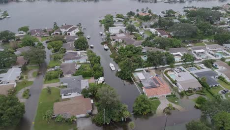 4k drone video of flooding caused by storm surge of hurricane idalia in st