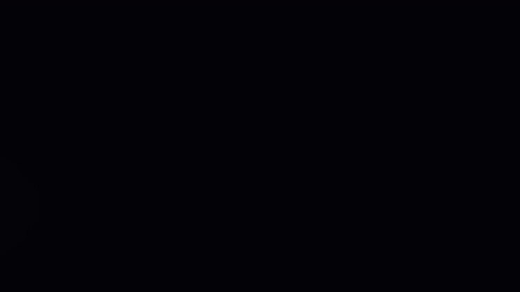 Animation of lens flare and dust moving against black background