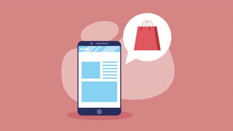 online shopping on smartphone