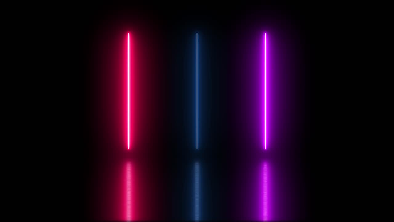 Neon lights reflection