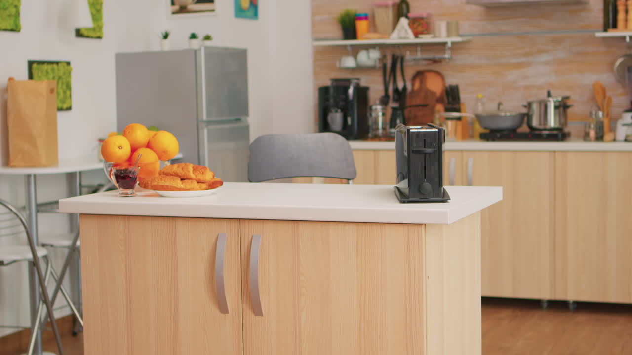 cocina interior moderna y acogedora