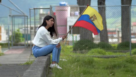 ecuador waving flag patriotic protester in latin america fighting for change