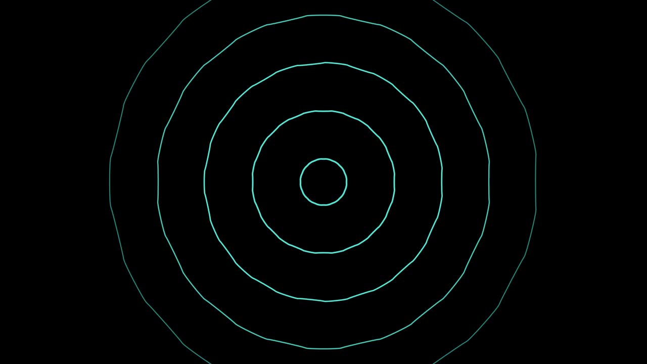 animación de las ondas de radio, el radar o el sonar