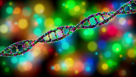 Colorful-DNA-Strand-Animation-on-colored-Background