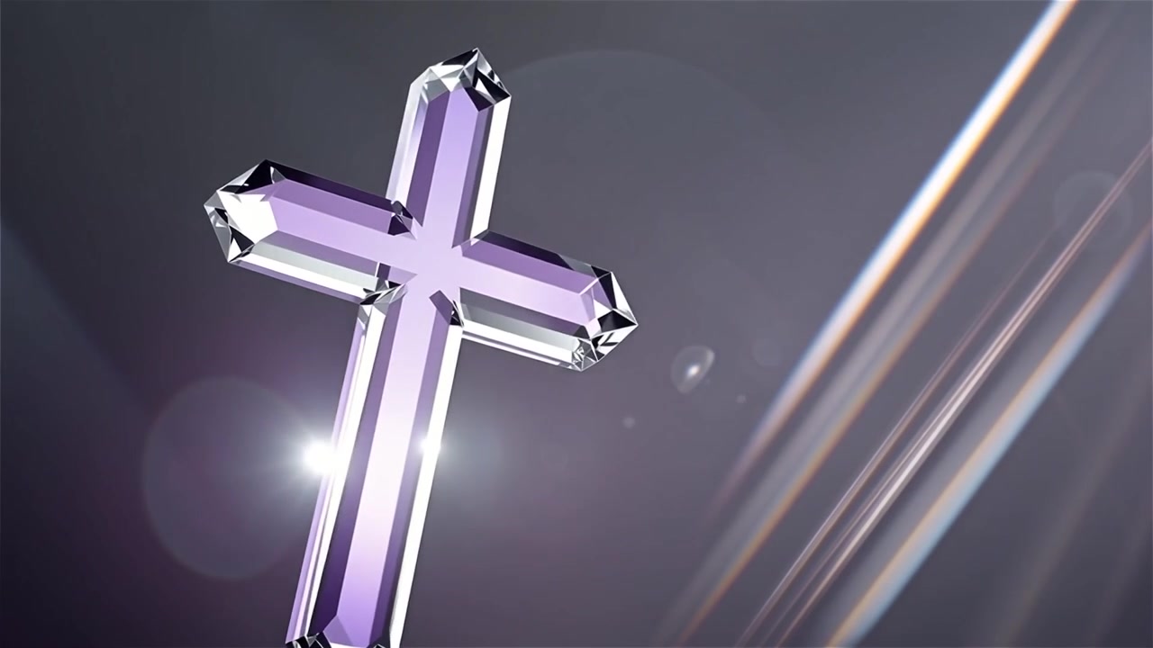 Christelijk Kruis Hemels Licht Aanbiddingsachtergrond.