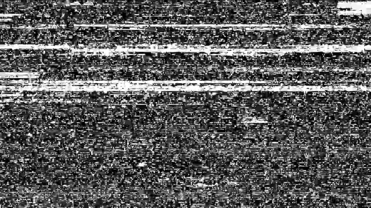 Analog Television Screen with Static Noise and Glitch Effect