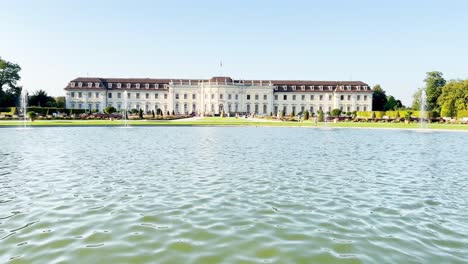 courtyard and building of residenzschloss ludwigsburg germany on a sunny summer day courtyard and building of residenzschloss ludwigsburg germany on a sunny summer day