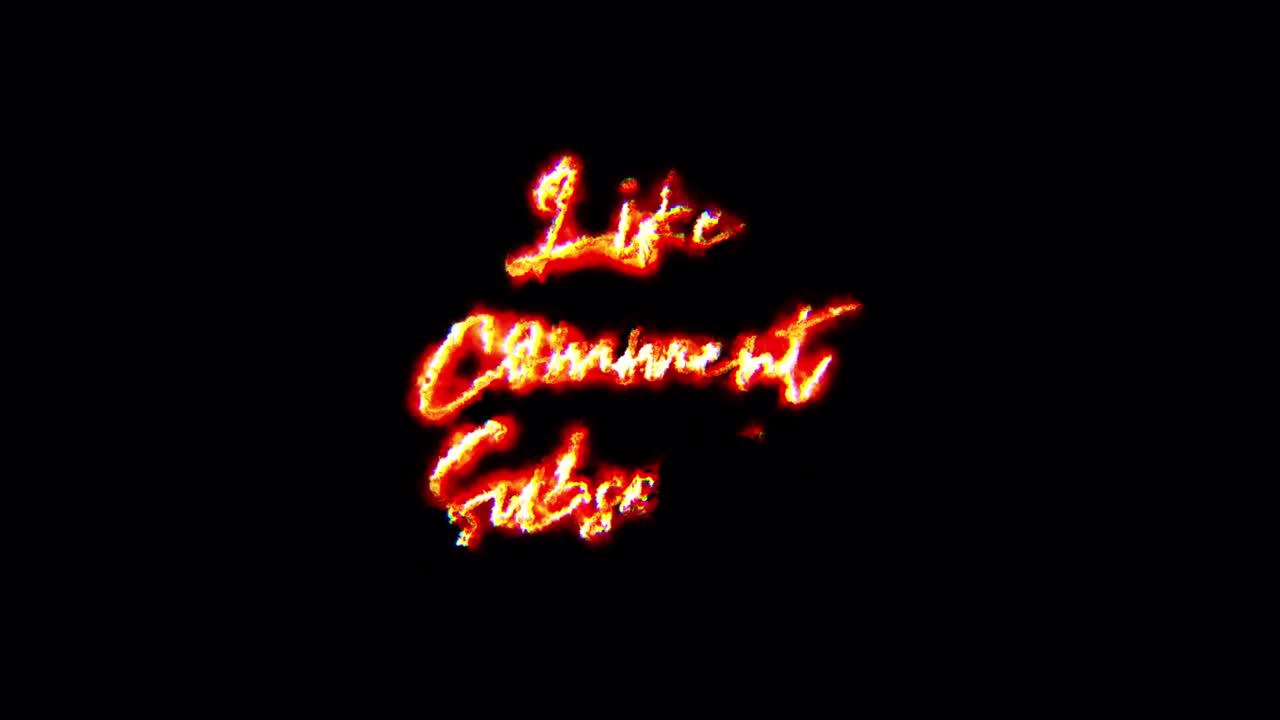 불타는 텍스트와 같은 글 구독 단어, 황금색 은 빛, 글 가입 글, 루프 애니메이션, 4k 3d 렌더링, 알파 채널, 타임 프로스 4444