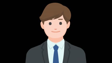 smiling businessman isolated with alpha channel