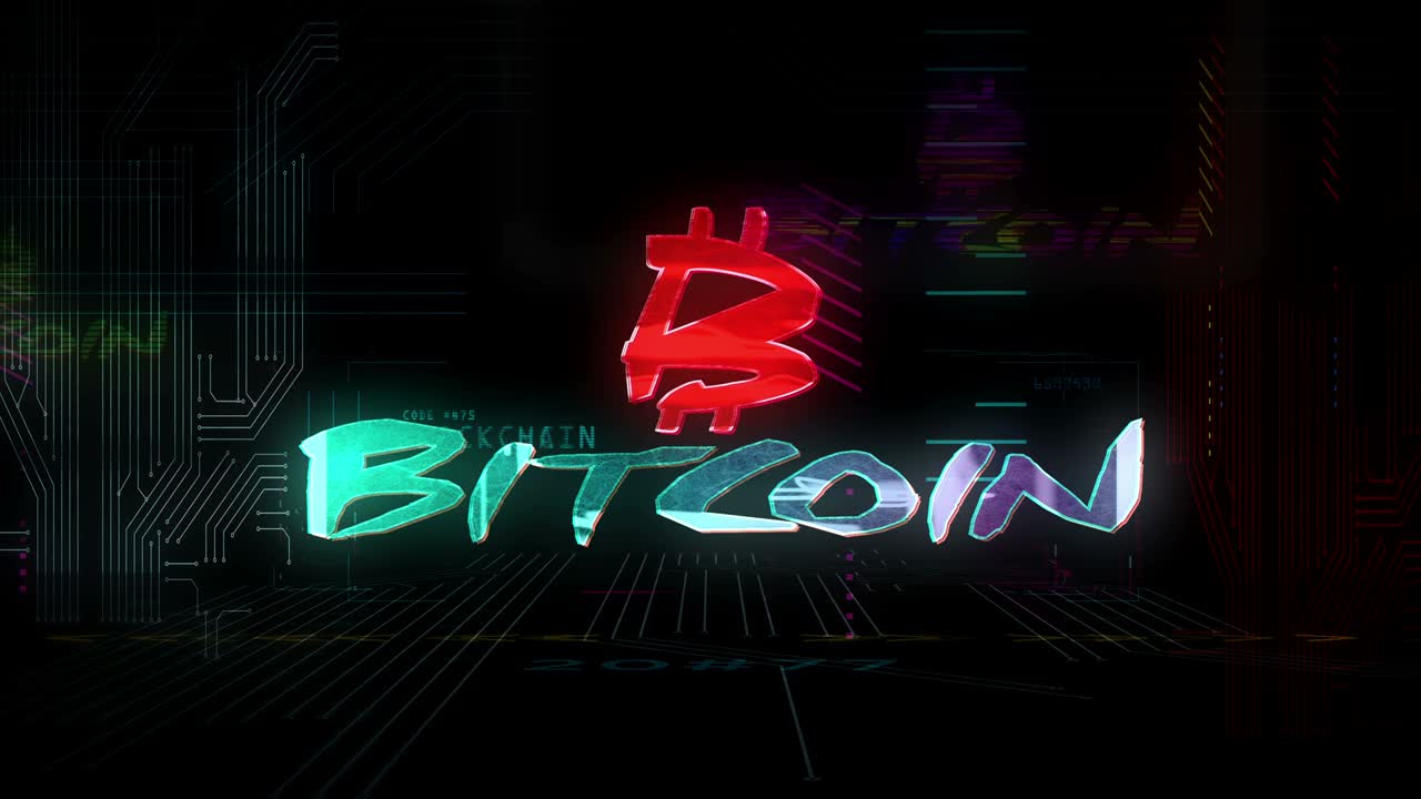 intro en bucle al estilo cyberpunk de bitcoin