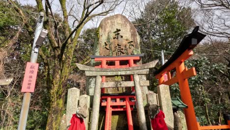 panoramic view of shinto shrine elements