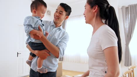 happy asian family